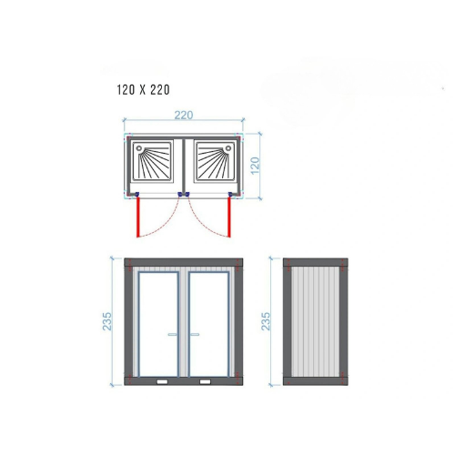 120x240 Doppel Dusche