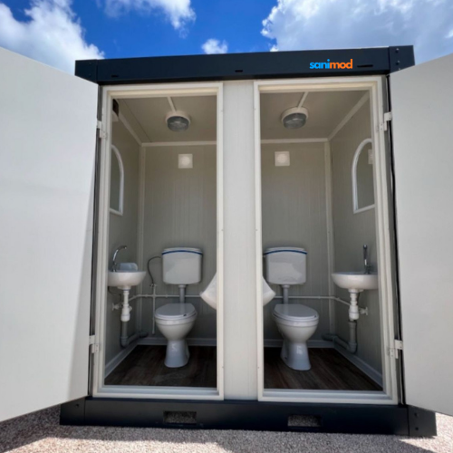 120x240 Doppel WC mit Waschbecken und Urinal