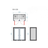 120x240 Doppel Dusche